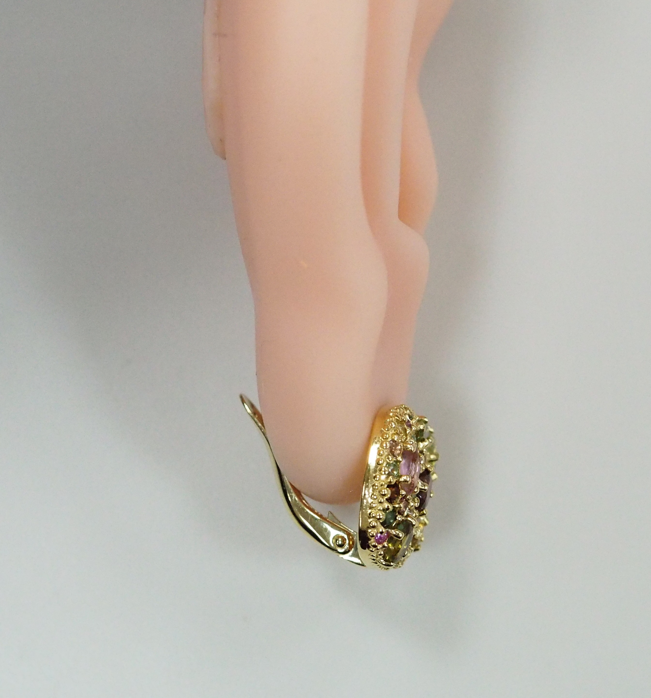 Серебряные серьги с турмалинами